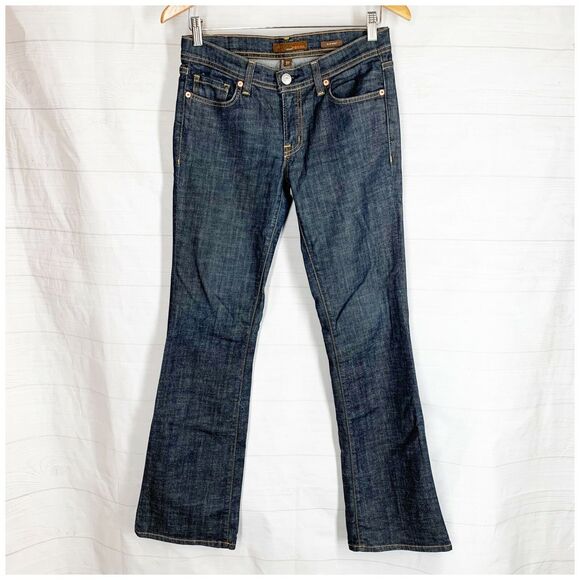FOSSIL Jeans Size 27 Slim Boot Cut Dark Blue Denim Stretch Low Rise Nice! - Picture 4 of 12